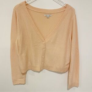 American Eagle Peach Button Cardigan Sweater